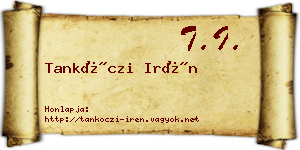 Tankóczi Irén névjegykártya