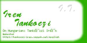 iren tankoczi business card